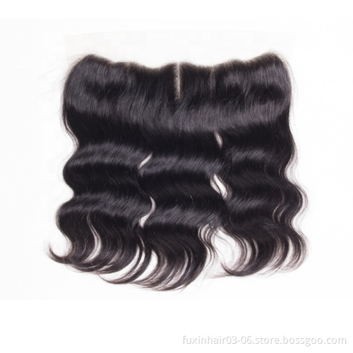 wholesale human hair weave bundles with closure 13*4  transparent swiss lace frontal closure with bundles